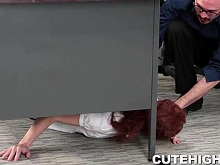 Skinny Redhead Alice Green Gives Intense Blowjob and Gets Hardcore Fucked