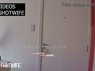 Emotional reception of delivery guy with see through big ass