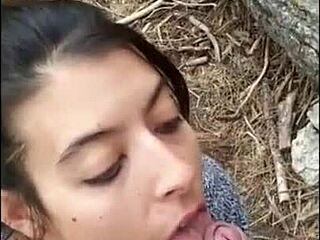 In this public compilation amateurs give blowjobs outdoors flashing natural tits