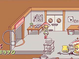 futanari di funghi futa hentai game ep 2 cumming on customers tits