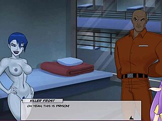 Redhead Lesbian Anime Girls Kiss and Fuck with Big Cocks in Game