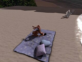 Girlfriends Finger and Lick Pussies on Beach