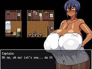 tanned natsuki flashes huge tits to aid captain's masturbation