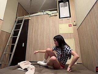 Teen Brunette Fucks Stranger In Dorm Quickie