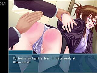 Beautiful female teacher obeys me, revealing masochism behind glasses in part 2