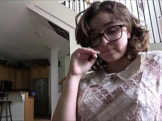 I teach little step sister sex ed at home with Leana Lovings