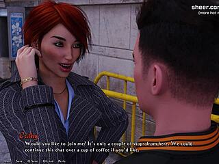 Redhead milf teacher creampied by young student in steamy 3D anime game.