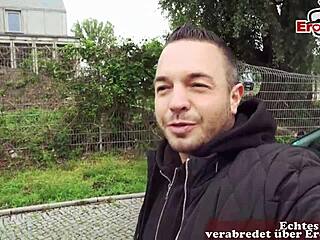 German teen asks, 'want to fuck me in the car with my small tits?'