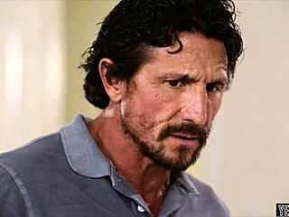 cute brunette gets fucked by stepdad doggystyle