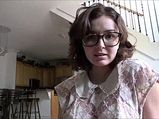 I teach little step sister sex ed at home with Leana Lovings