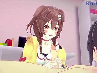 Inugami Korone And Nekomata Okayu In Intense Hentai Creampie Action