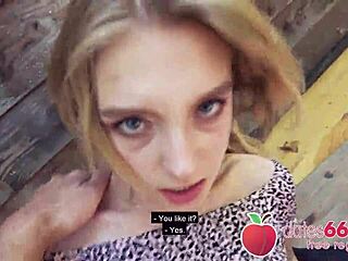 Sweet Blonde Teen Lily Ray Enjoys Big Cock Behind Old Shack In Public