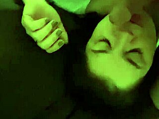 laying down and licking balls up close