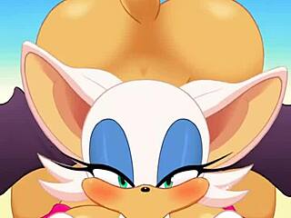 Rouge Swallows Cum While Anal Fucked