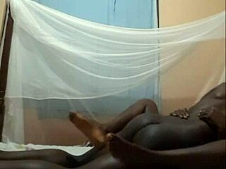 her ebony pussy gets drilled, she’s loving it