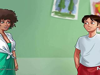 Summertimesaga character signs up for a competition to get good marks