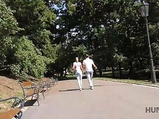 i watch my petite 18+ girlfriend get fucked in public for money