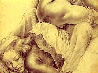 Exploring vintage cartoons with antique hairy scenes.