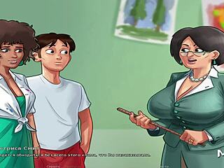 Summertimesaga character signs up for a competition to get good marks