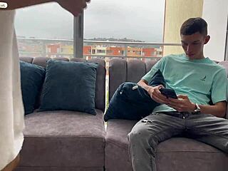 housewife cheats on husband, lets him watch her get fucked by another man