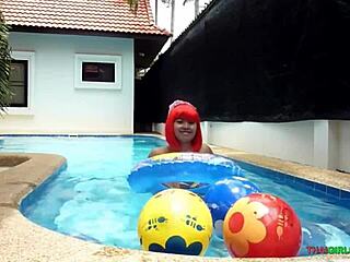 i’m amazed by the huge natural boobies on this playful thai babe on the sofa!