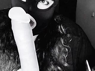 I'm fuming my dildo in this homemade video