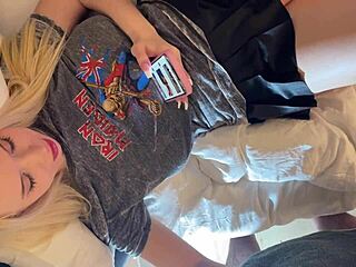 i watch this hot college girl with thick thighs slowly play with my cock