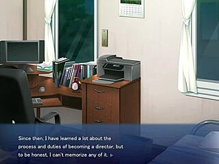 Do you feel the passion when having sex with your colleague in this hentai game part 1