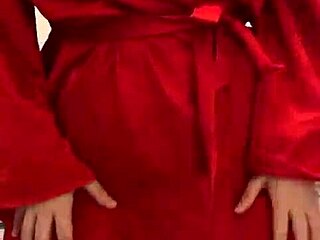 This brunette teen in red lingerie is playing with herself 😏