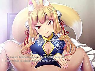 ejaculation time play with fox girl ep2, giving her a creampie in anime game