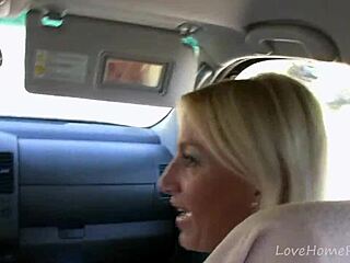 hey pretty blonde milf loves outdoor anal play