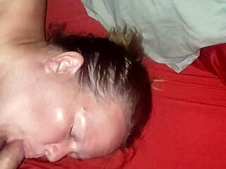 Redhead MILF rides cock to creampie.