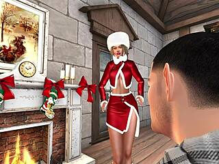 I watch my blonde wife slut with elves at Christmas