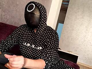 Squid Game Handjob Makes Member Cum on My Big Tits