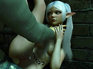 frieren elf gets standing fuck in parody 😍