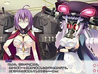 Pretty girl with big boobs has a funny battle moment