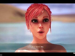 in a hospital room, a wild redhead nurse gets down with her lesbian patient for intense action