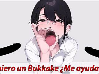 Immersive Spanish JOI bukkake audio roleplay.