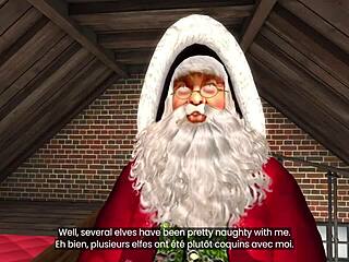 I watch my blonde wife slut with elves at Christmas