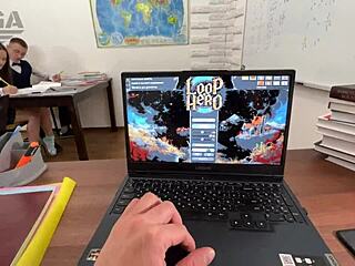 I taught a cute student to fuck like a pro