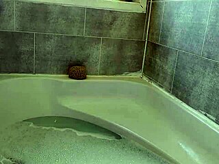 My amateur wife bathing, such a slutty view!