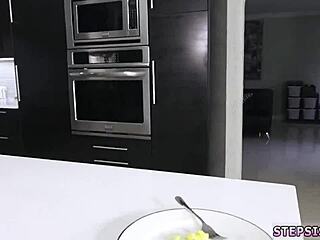 Wow, check out this teen's booty show before fucking her step sister in a group!