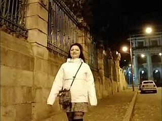 leather catsuit teasing in pantyhose and miniskirt femdom