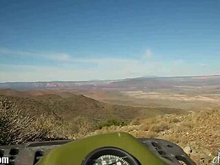 Daring Blonde Babe Masturbates Outdoors In The Mountains