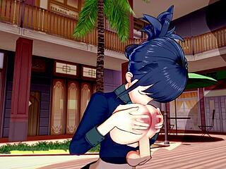 I watch 3d hentai where big ass big tits babe gets creampied and orgasms