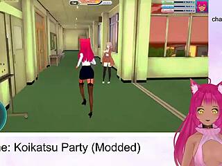 Vtuber Lewdneko Fucks Big Tits in Public Outdoor Creampie Party