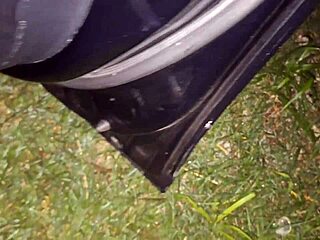 Wife takes stranger cumshots in public dogging outdoor