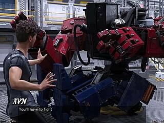 Flirting with half robot girl in space?