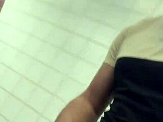 Damn, sucking that builder's cock in public toilet till he spills everything!