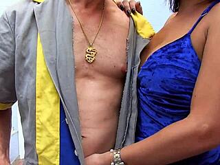 Hot tranny fucks pool boy provocatively